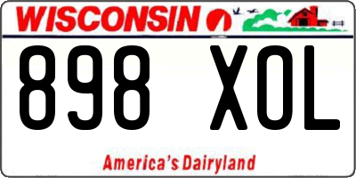 WI license plate 898XOL