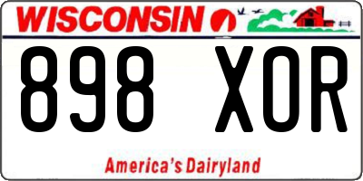 WI license plate 898XOR