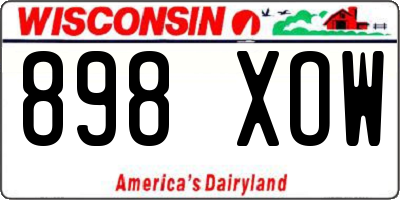 WI license plate 898XOW