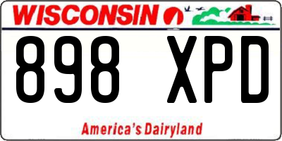 WI license plate 898XPD
