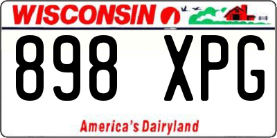 WI license plate 898XPG