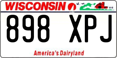 WI license plate 898XPJ