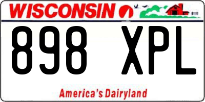 WI license plate 898XPL