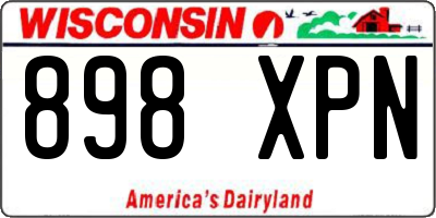 WI license plate 898XPN