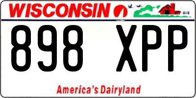 WI license plate 898XPP