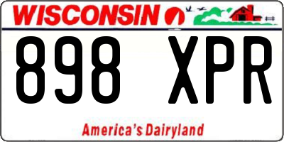 WI license plate 898XPR