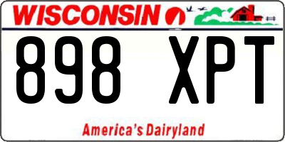 WI license plate 898XPT