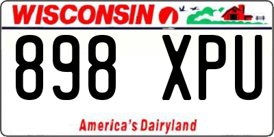 WI license plate 898XPU