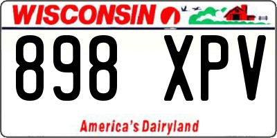 WI license plate 898XPV
