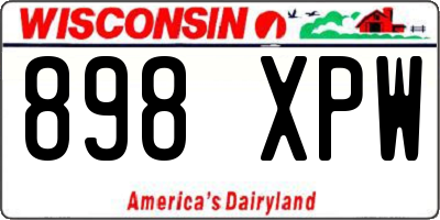 WI license plate 898XPW