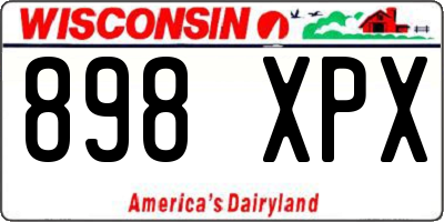 WI license plate 898XPX