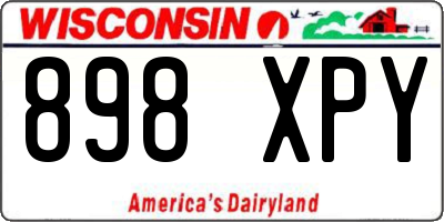 WI license plate 898XPY