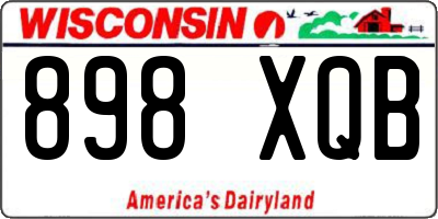 WI license plate 898XQB