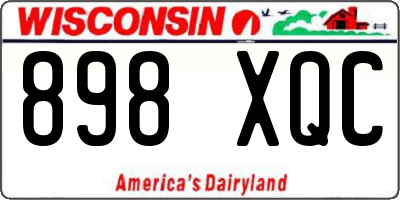 WI license plate 898XQC