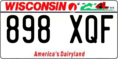 WI license plate 898XQF