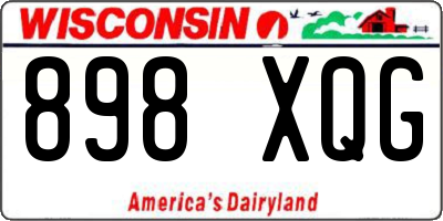 WI license plate 898XQG