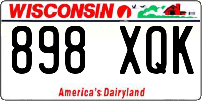 WI license plate 898XQK