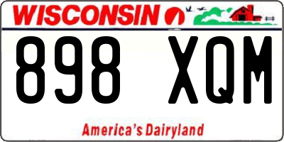 WI license plate 898XQM