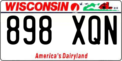 WI license plate 898XQN