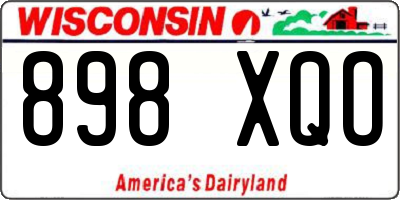 WI license plate 898XQO