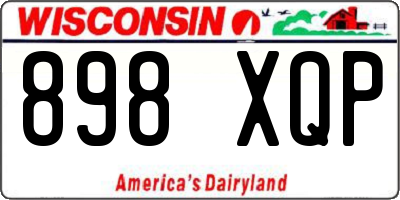 WI license plate 898XQP