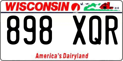 WI license plate 898XQR