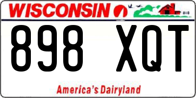 WI license plate 898XQT