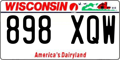 WI license plate 898XQW
