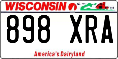 WI license plate 898XRA