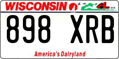 WI license plate 898XRB