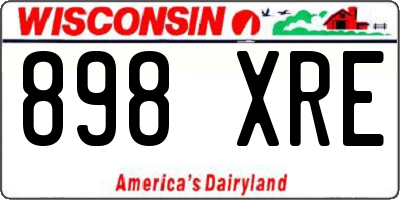 WI license plate 898XRE