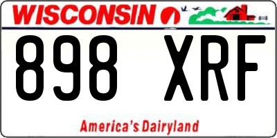 WI license plate 898XRF
