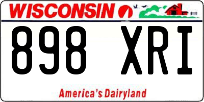 WI license plate 898XRI