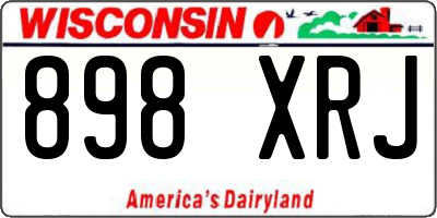 WI license plate 898XRJ