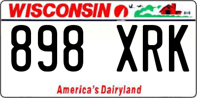 WI license plate 898XRK