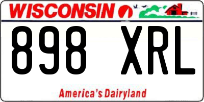 WI license plate 898XRL