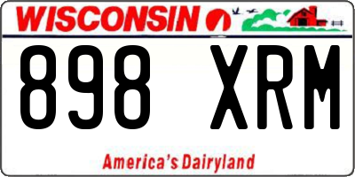 WI license plate 898XRM