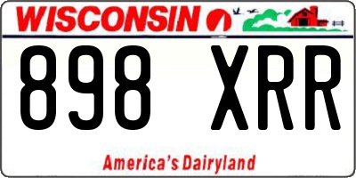 WI license plate 898XRR