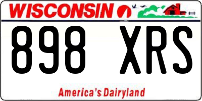 WI license plate 898XRS