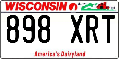 WI license plate 898XRT