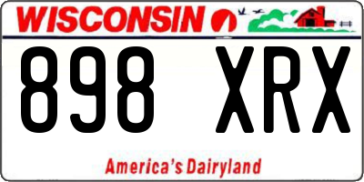 WI license plate 898XRX