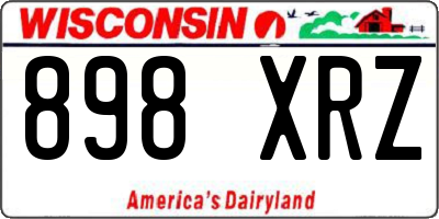 WI license plate 898XRZ
