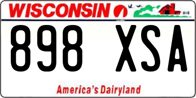 WI license plate 898XSA