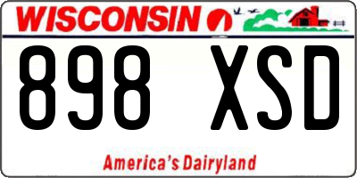 WI license plate 898XSD