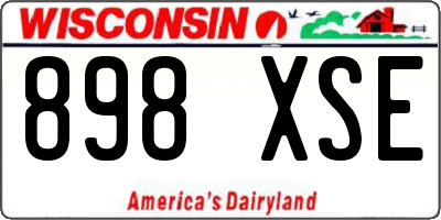 WI license plate 898XSE
