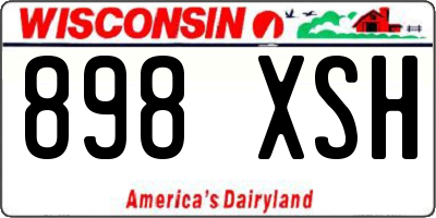 WI license plate 898XSH