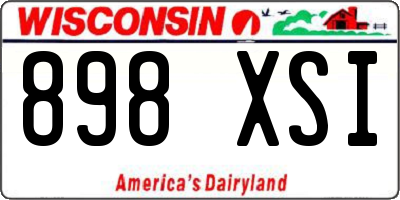 WI license plate 898XSI