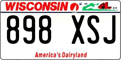 WI license plate 898XSJ