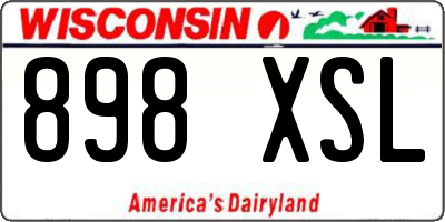 WI license plate 898XSL