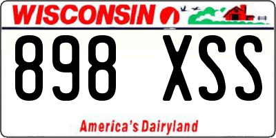 WI license plate 898XSS
